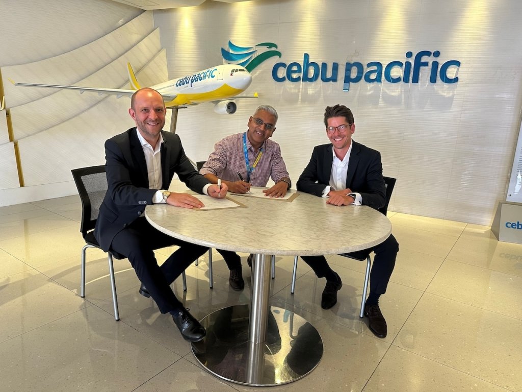 Cebu Pacific and Lufthansa Technik executives sign aircraft supply partnership agreement