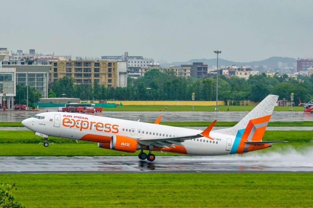 Air India Express aircraft with Gujarat Bandhani livery from Tales of India, showcasing vibrant colours, customs, and regional heritage.
