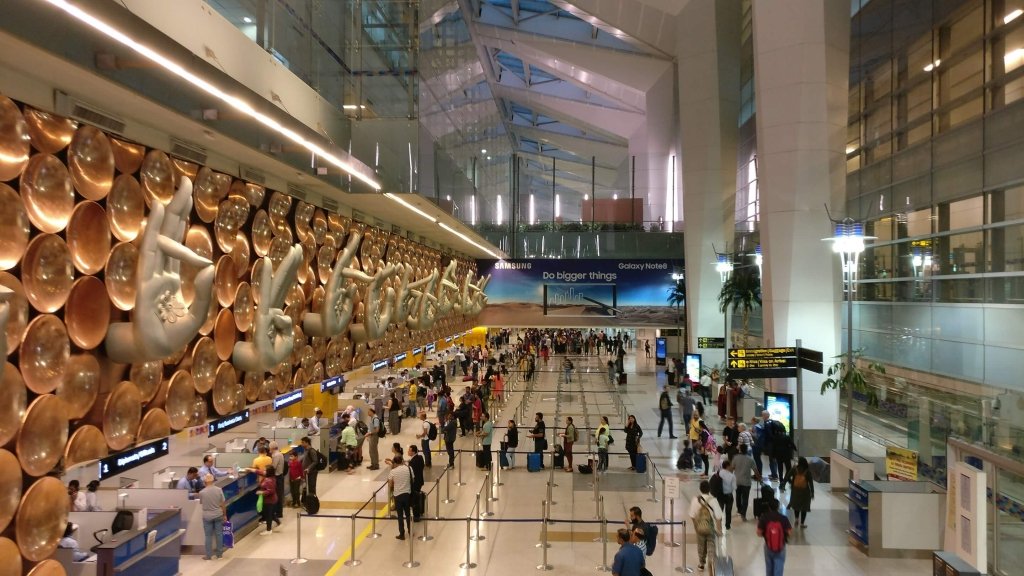 Inside view of Terminal 3 at Indira Gandhi International Airport Photo