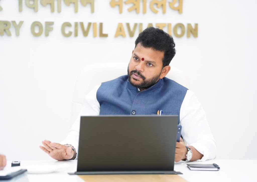 Civil Aviation Minister Ram Mohan Naidu Reviews Delhi Airport