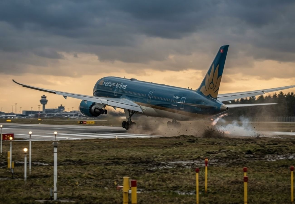 Boeing 787-9 Runway Overrun at Munich Airport, Tail Strike Reported