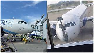 Plane Hits Pole During Parking at Srinagar Airport