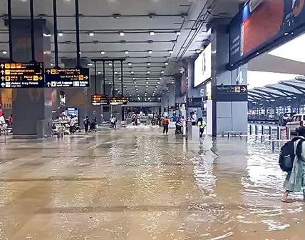Heavy Rain Causes Waterlogging, 11 Flights Diverted
