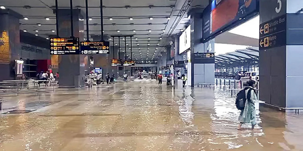 Heavy Rain Causes Waterlogging, 11 Flights Diverted