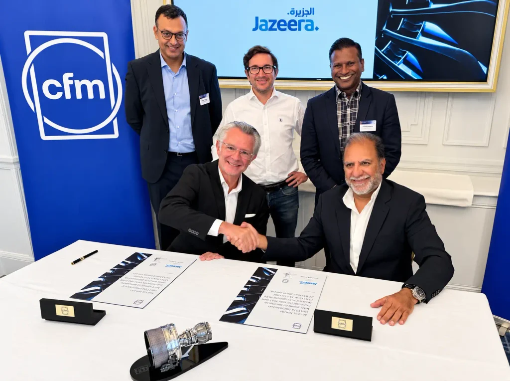 Jazeera Airways selects CFM LEAP-1A engines to power nine Airbus A320neo aircraft and extends its services agreement