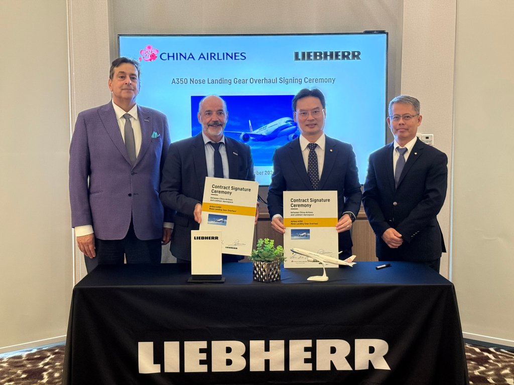 Liebherr-Aerospace and China Airlines reach an agreement for Airbus A350 nose landing gear overhaul